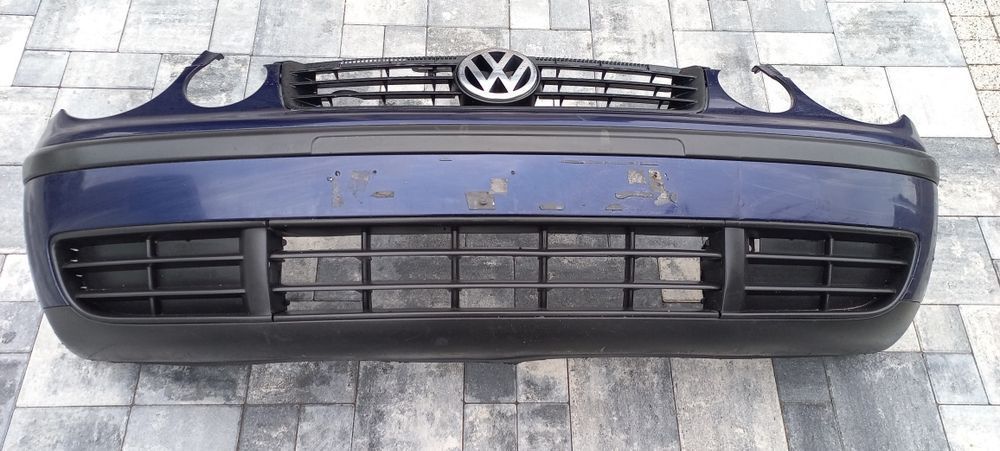 VW polo okular okularnik zderzak przód przedni granatowy lb5n
