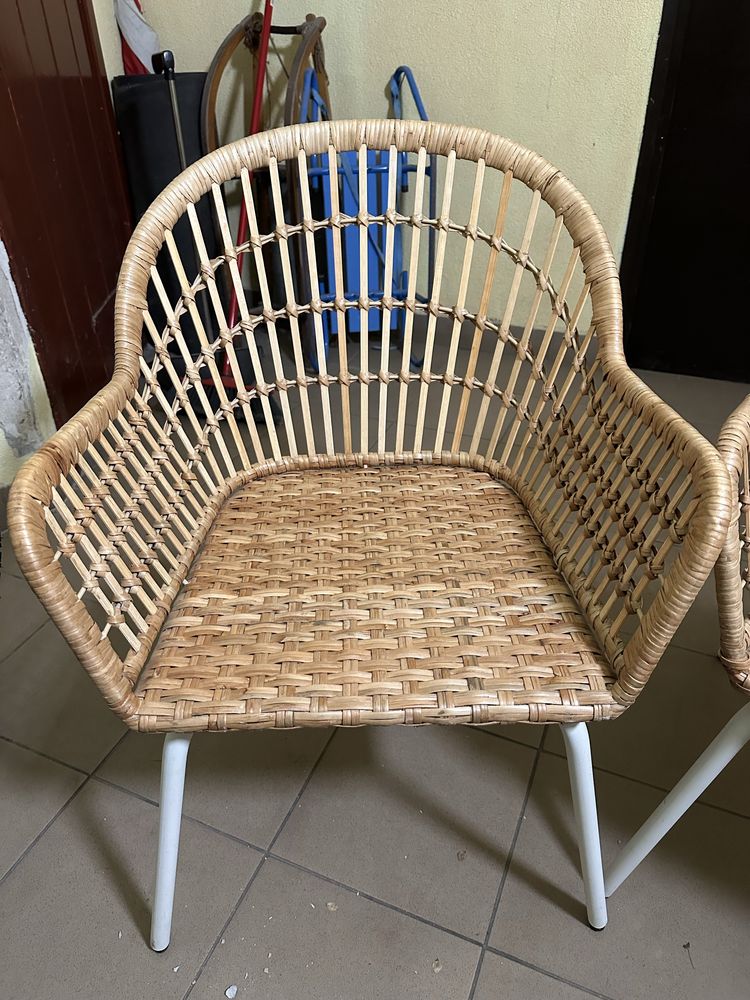 Krzesła Ikea Nilsove 2szt rattan