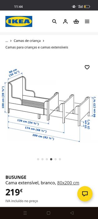 Cama extensível IKEA