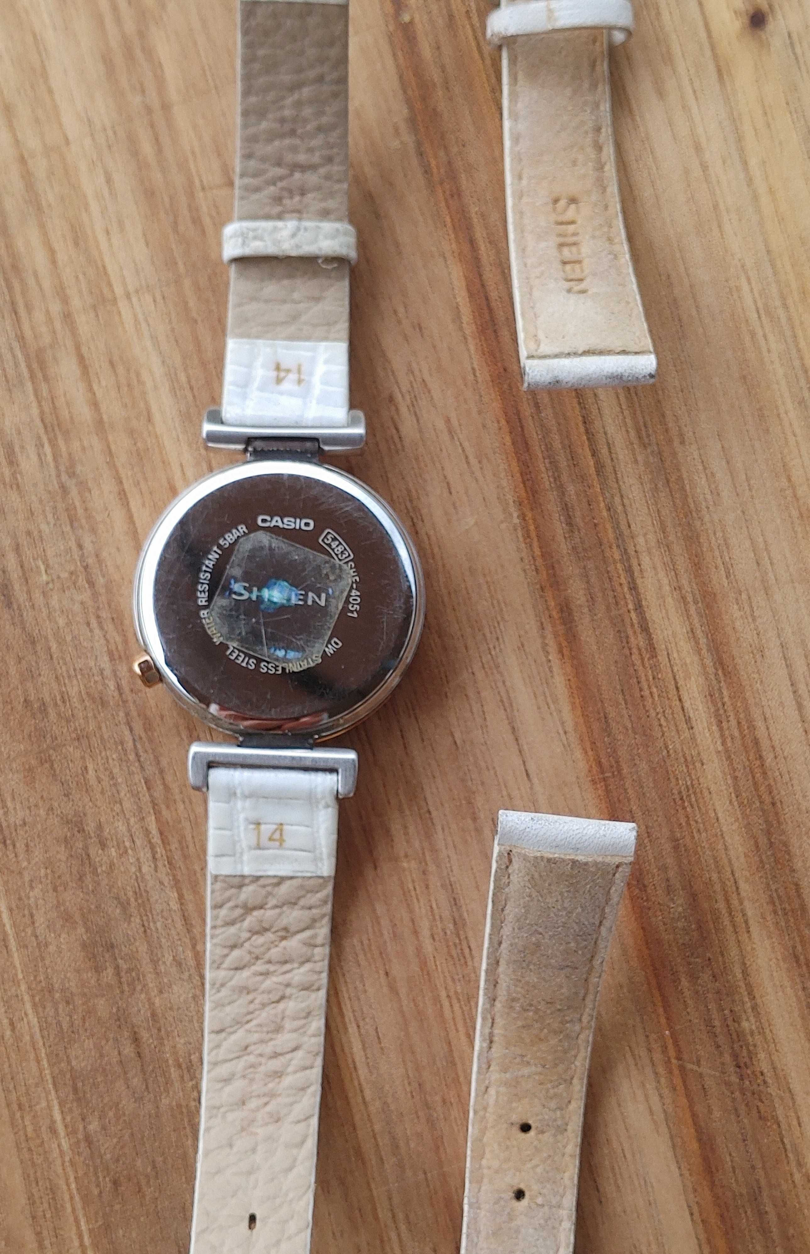 Casio SHE-4051PGL Swarovski zegarek jak nowy