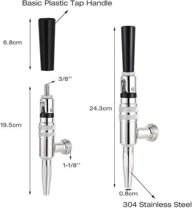 Uinfhyknd Stout - Torneira de aço inoxidável para cerveja e café