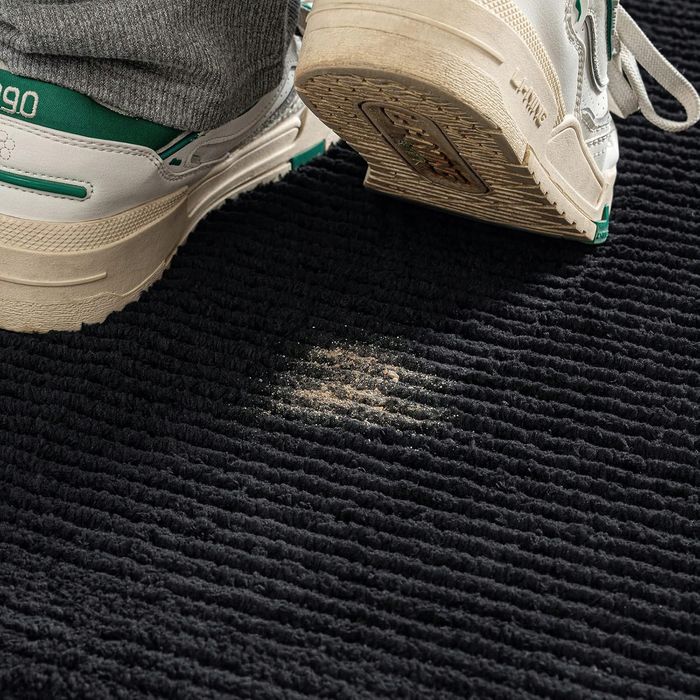 Wycieraczka Pod Drzwi Do Wnętrz Antypoślizgowa Miękka Czarny 60X90 Cm