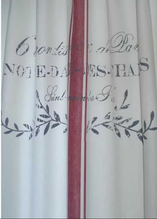 Zasłony Notre Dame shabby chic troczki 140x240