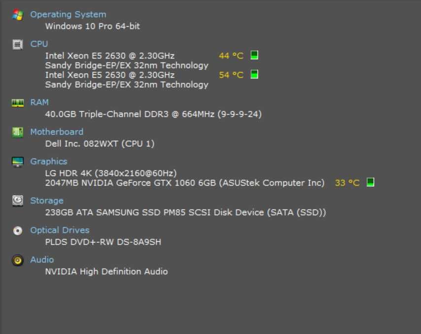 Dell Precision T7600 2xIntel Xeon E5 2630 - 2.30GHz / 40GB Ram