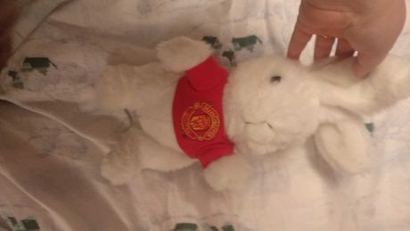 игрушка кролик заяц белый в кофте манчестер юнайтед Manchester united