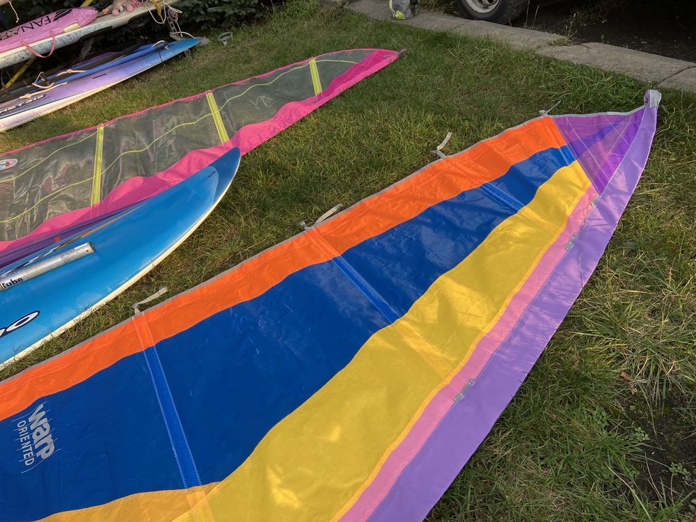 Deska windsurfingowa Big Techno 152 L kompletna zestaw z żaglami