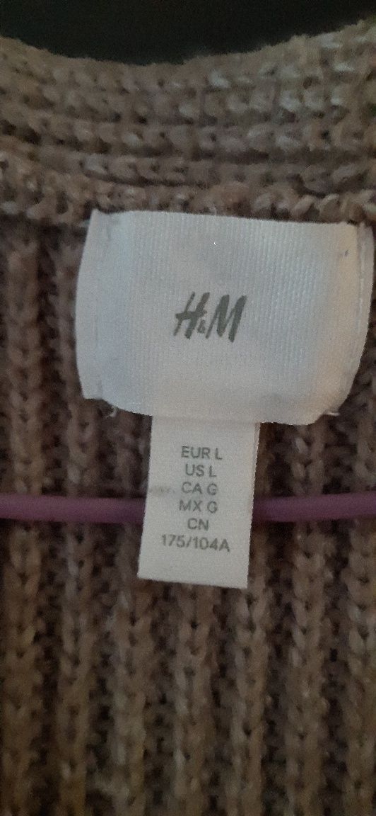 Sukienka sweterkowa prążek midi H&M roz.40-38