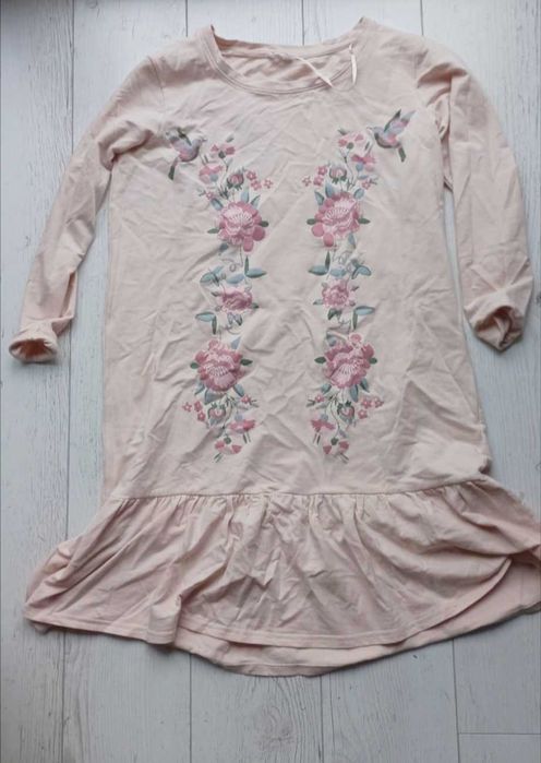 sukienka tunika róż 38