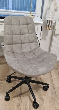 Krzesło obrotowe podnoszone do biurka Elior szare glamur home