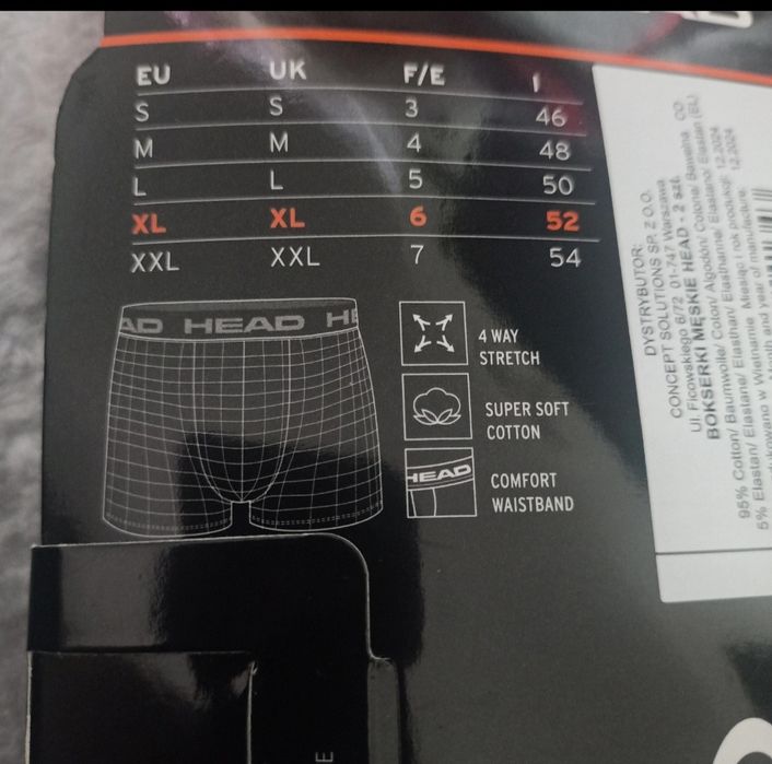 Bokserki męskie Head 2-pack XL