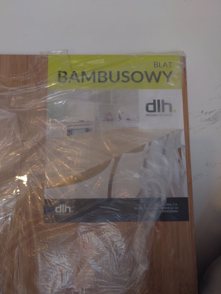 NOWY Blat bambusowy DLH (karmel) 244cm x 62 cm x 2.7cm