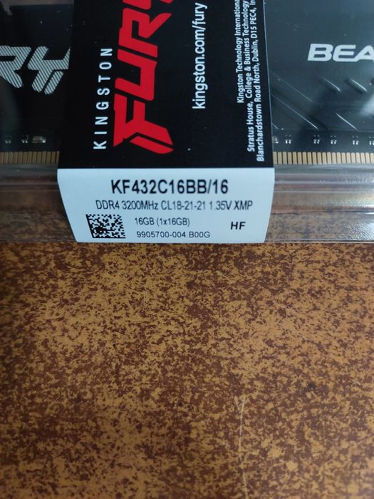 Kingston Fury Beast DDR4 3200Mhz 32GB(2x16GB)