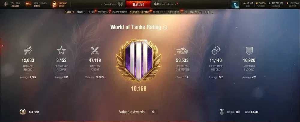 wot account . танк акаунт . 1500$