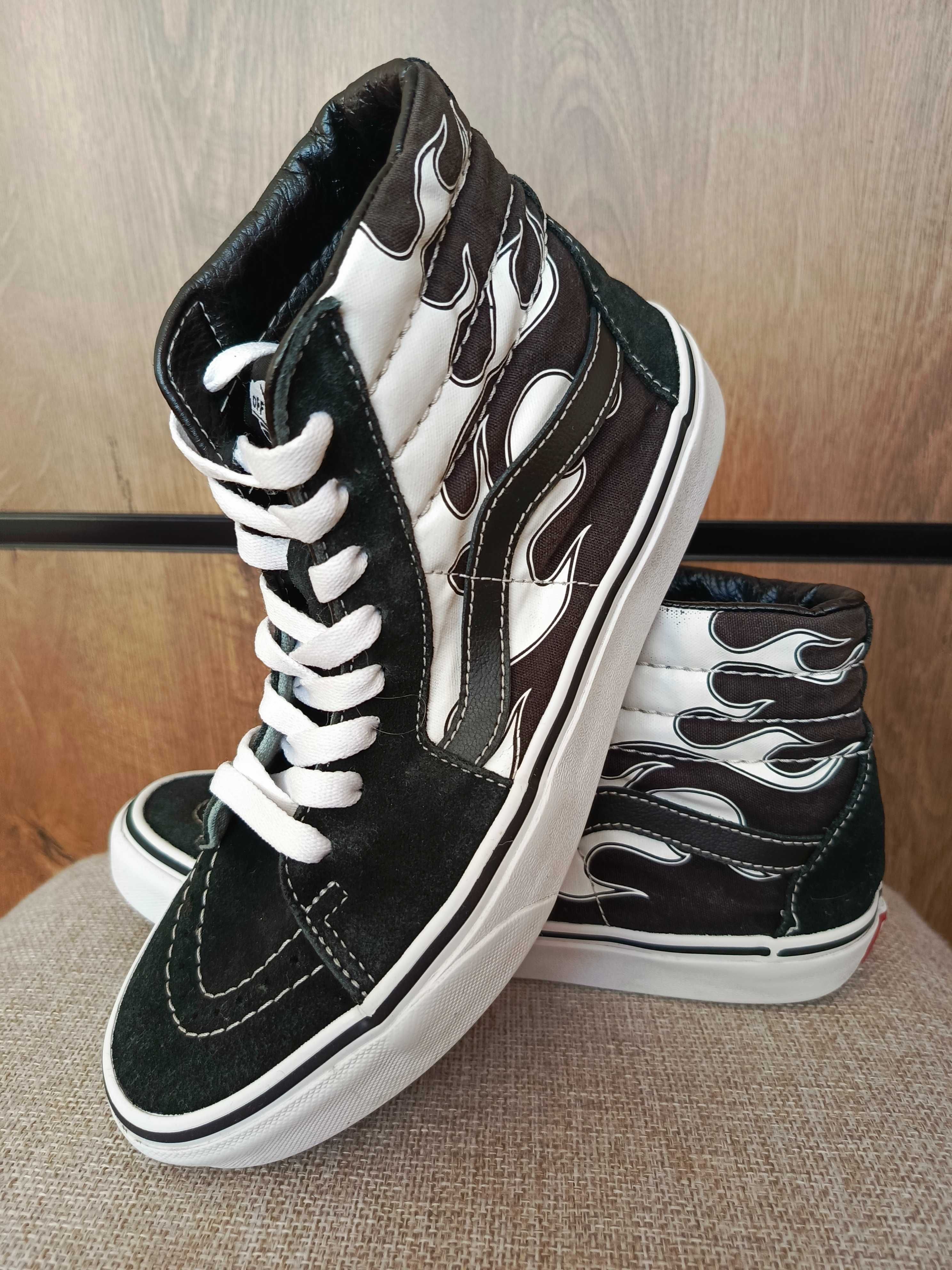 Trampki wysokie VANS 38 SK8-HI trampki chłopięce / dziewczęce skórzane