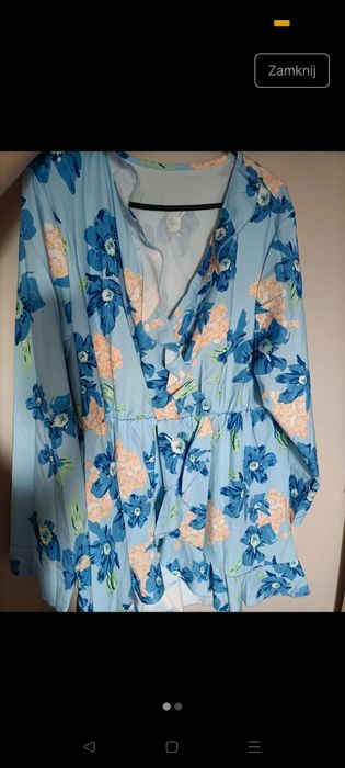 Elegancka tunika damska/ bluzka w kwiaty wysyłka dziś