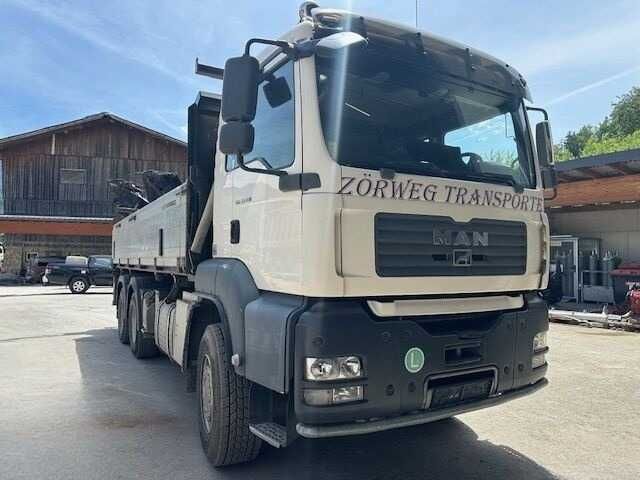 Самоскид MAN TGA 33.430 кран маніпулятор HIAB 220C-5 ротатор грейфер