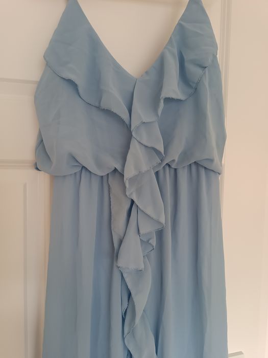 Nowa błękitna sukienka koktajlowa damska