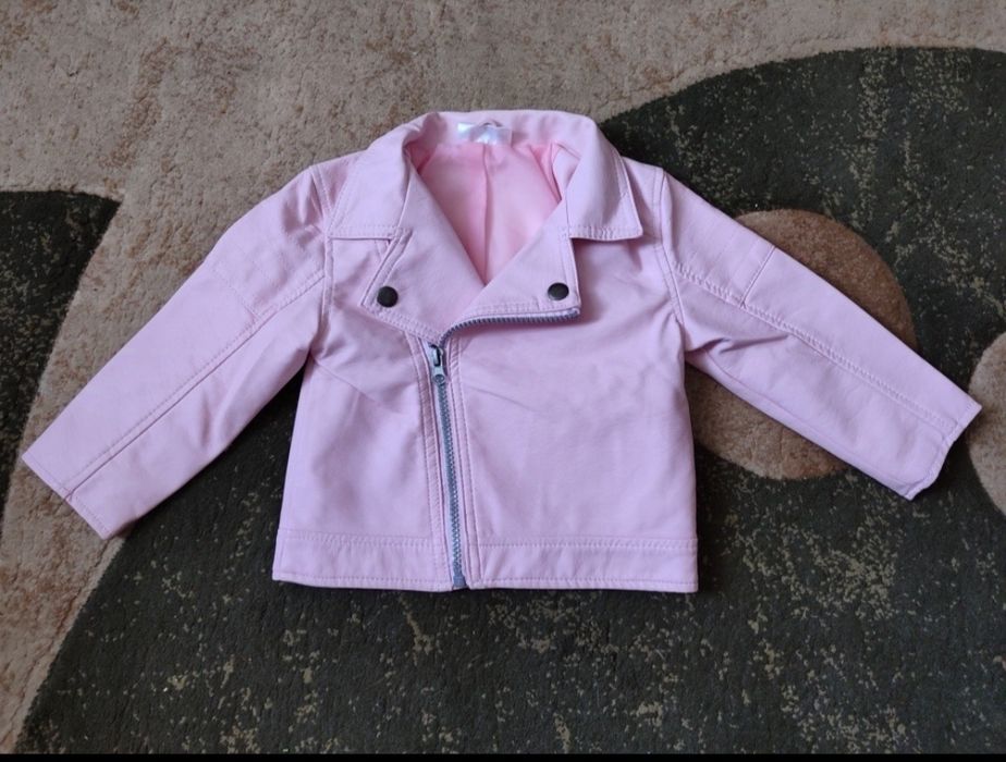 Рожева косуха на дівчинку