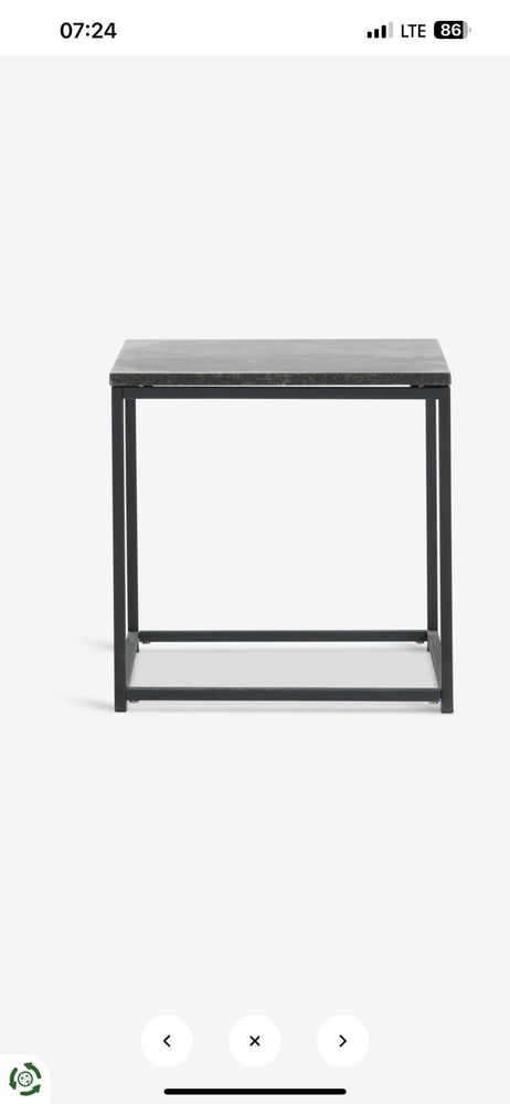 Stolik granit stal 45x45x45 na taras , do salonu , do sypialni