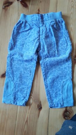 5 10 15 spodnie 80 niebieskie jak nowe sztruksy ciepłe dziewczęce