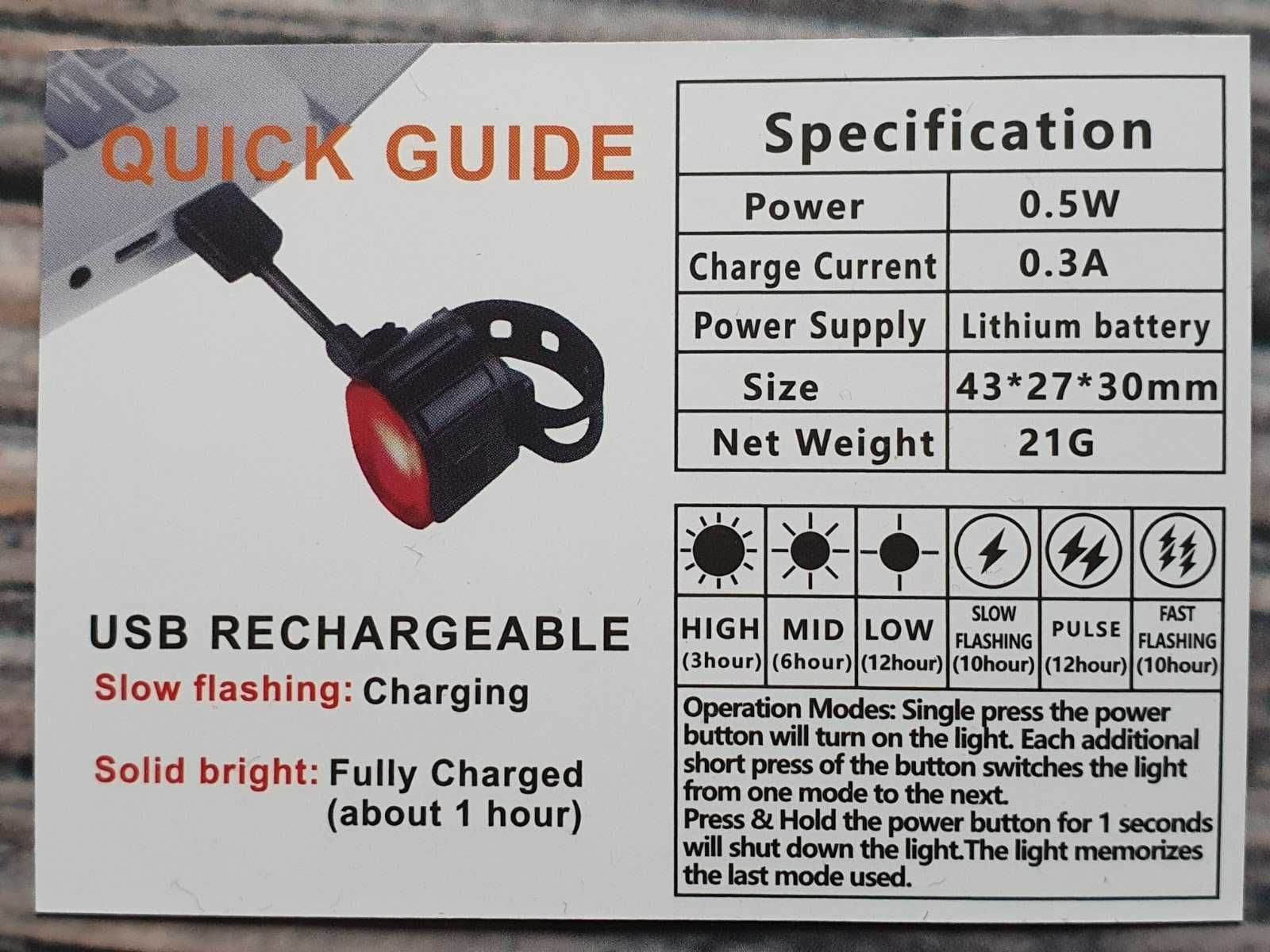 Lampy, oświetlenie, hulajnoga, rower, LED, p/t kpl., ładowane USB
