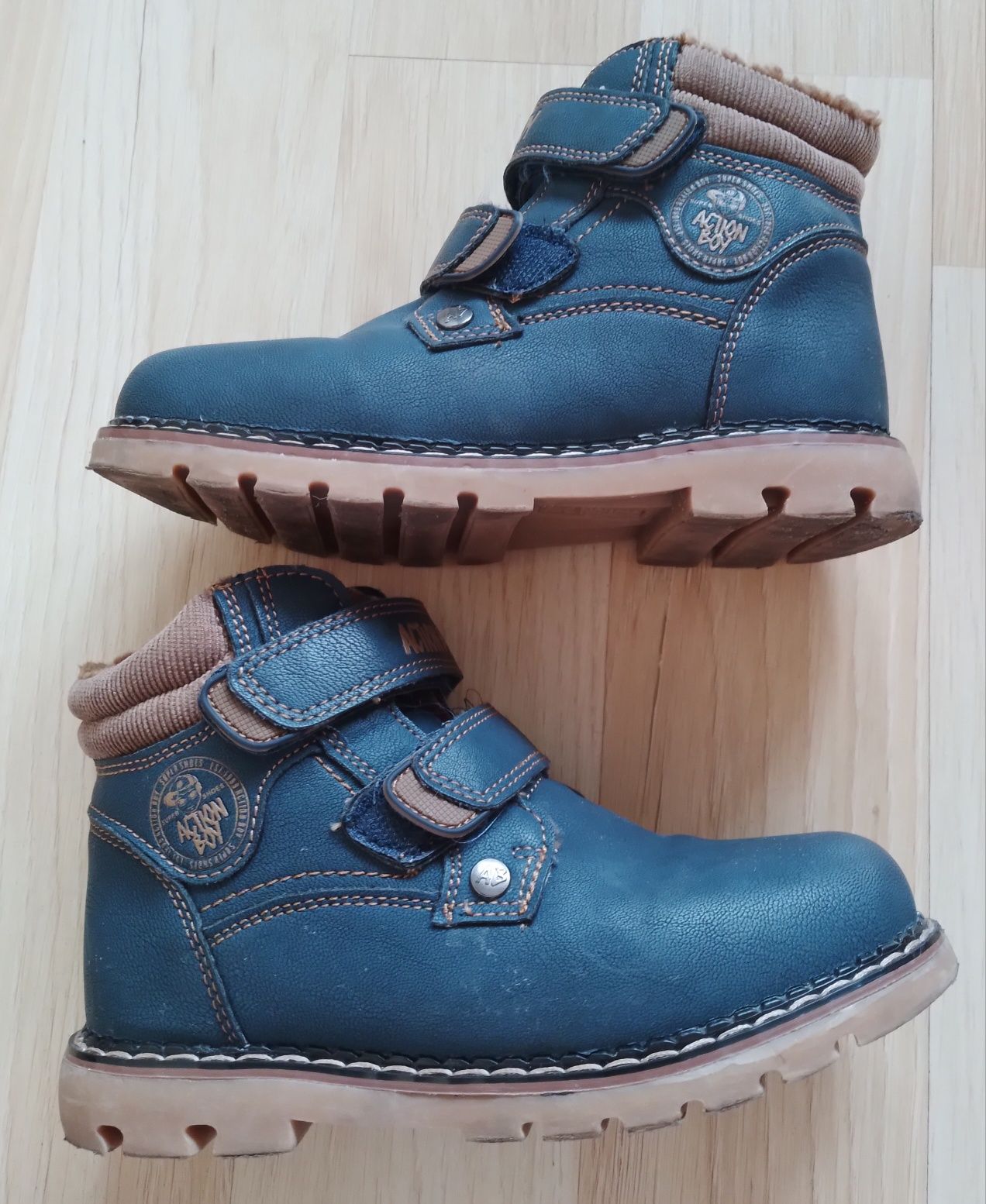 ACTION BOY 31 kozaki zadbane buty zimowe traperki na miśku wygodne