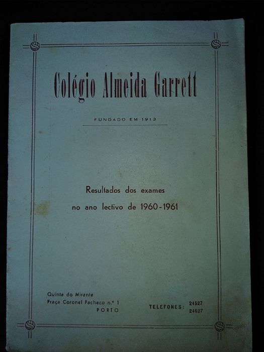 Colégio Almeida Garret - Resultados 1960/1961