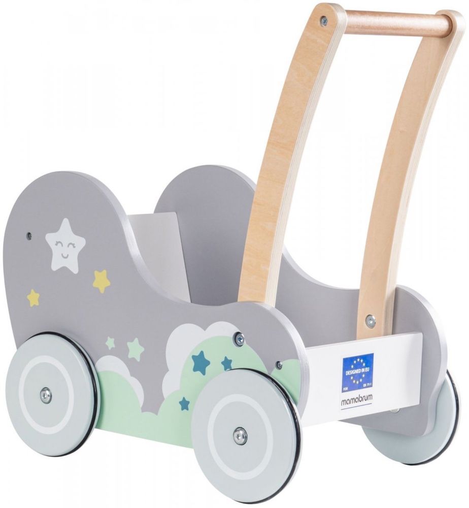 Штовхач деревянний візок дитячий каталка детская нова