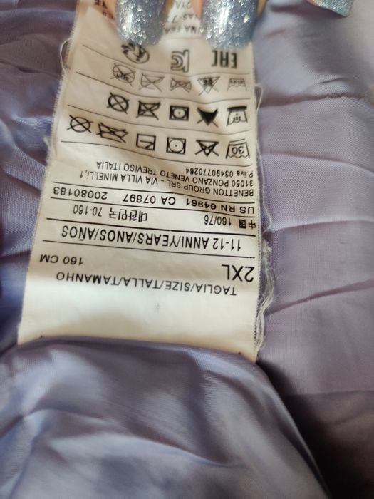 Куртка пуховик Benetton для девочки