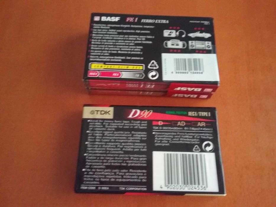 Cassetes TDK e BASF