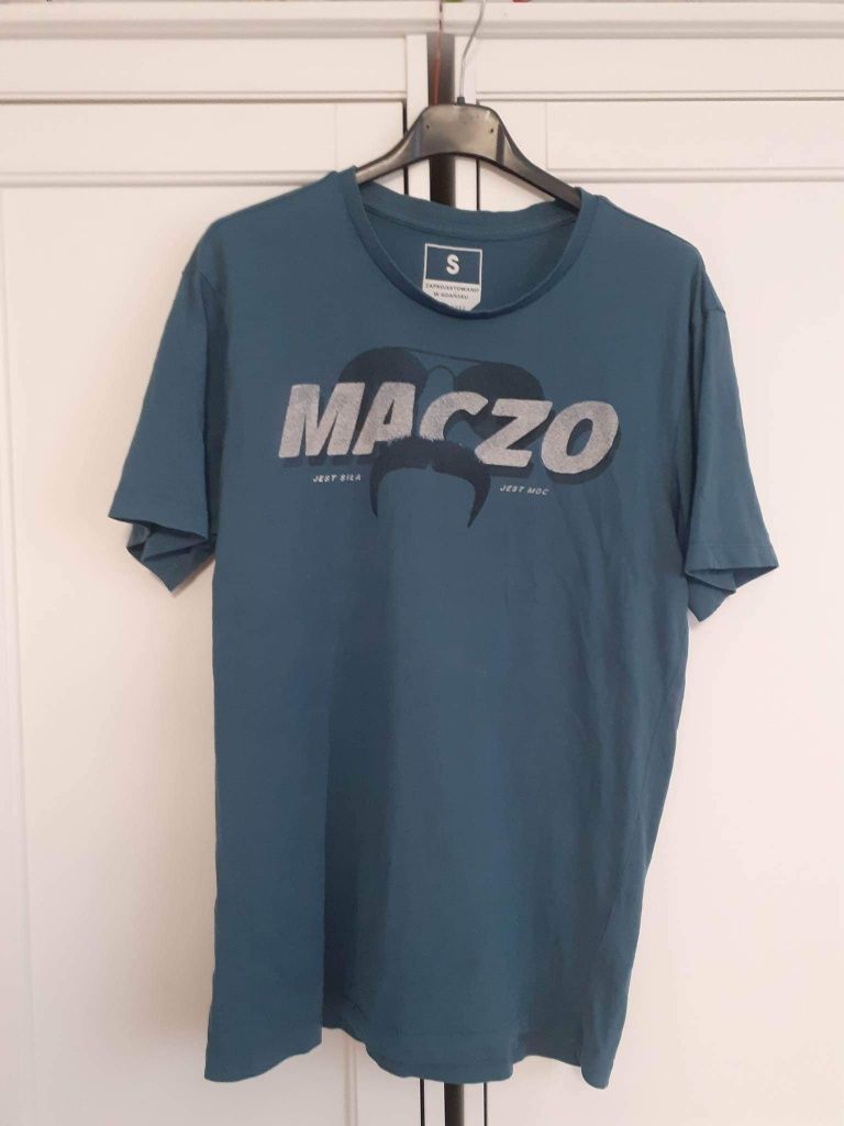 Reserved niebieski T-shirt macho