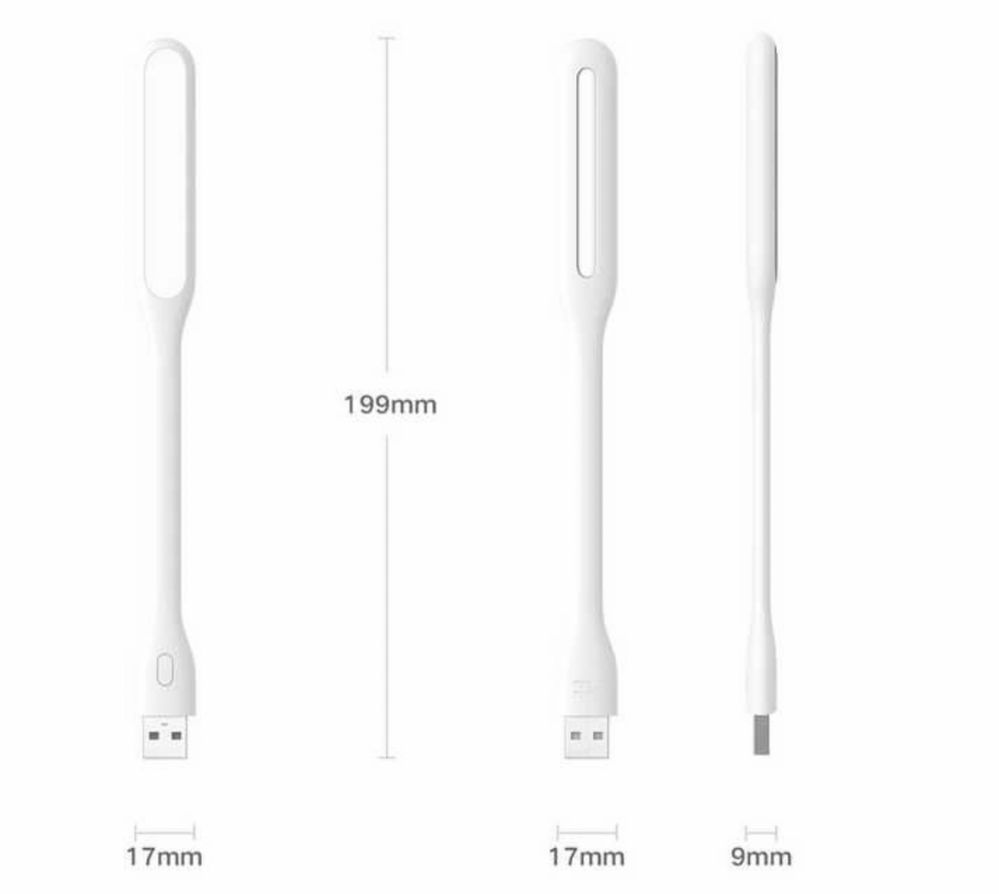 Світлодіодна лампа ZMI LED USB 5V фонарик в павербанк, ноутбук XIAOMI