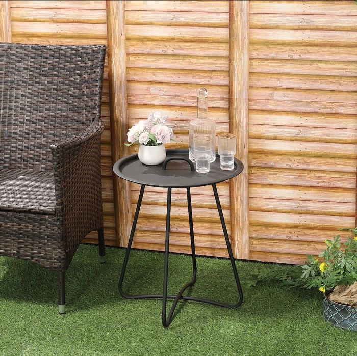 Stolik kawowy z uchwytem, czarny