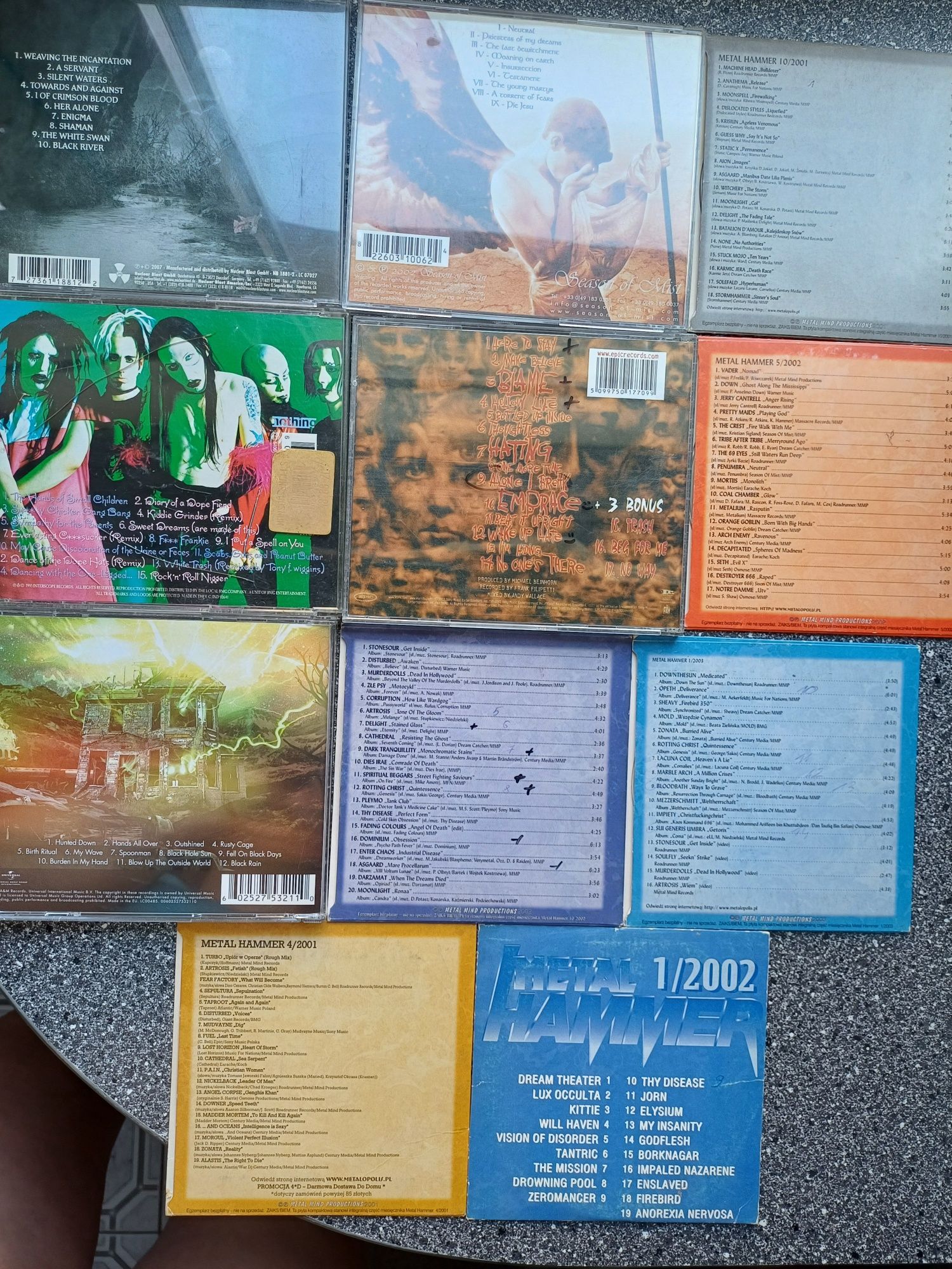Zestaw 13 płyt CD vintage Korn, Manson,Penumbra, Amorphis, Soundgarden