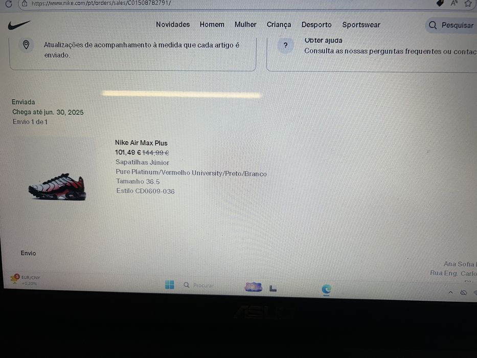 Sapatilhas Nike Tn Air 36,5