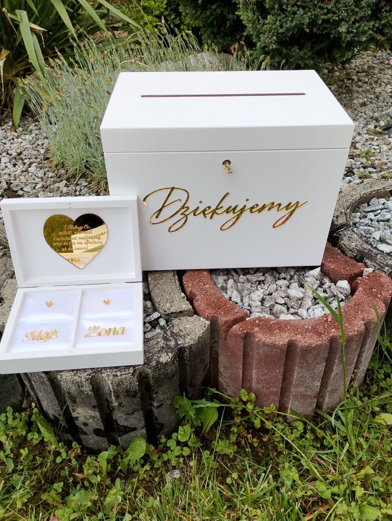 Pudełko na koperty i obrączki ślubne