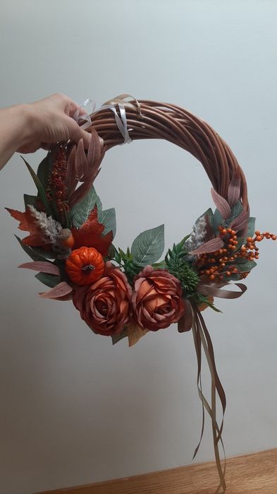 Wianek dekoracyjny stroke na drzwi jesienny Halloween