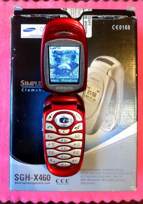 Рабочий ретро-Телефон Samsung SGH X460 с питанием от PowerBank