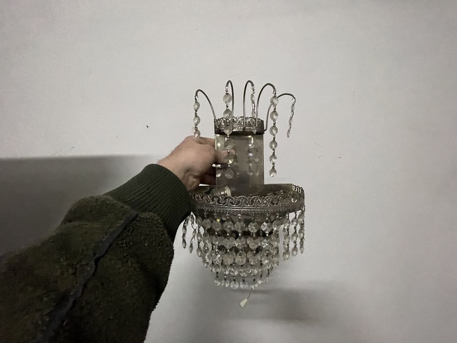 Conjunto de candeeiros de cristal