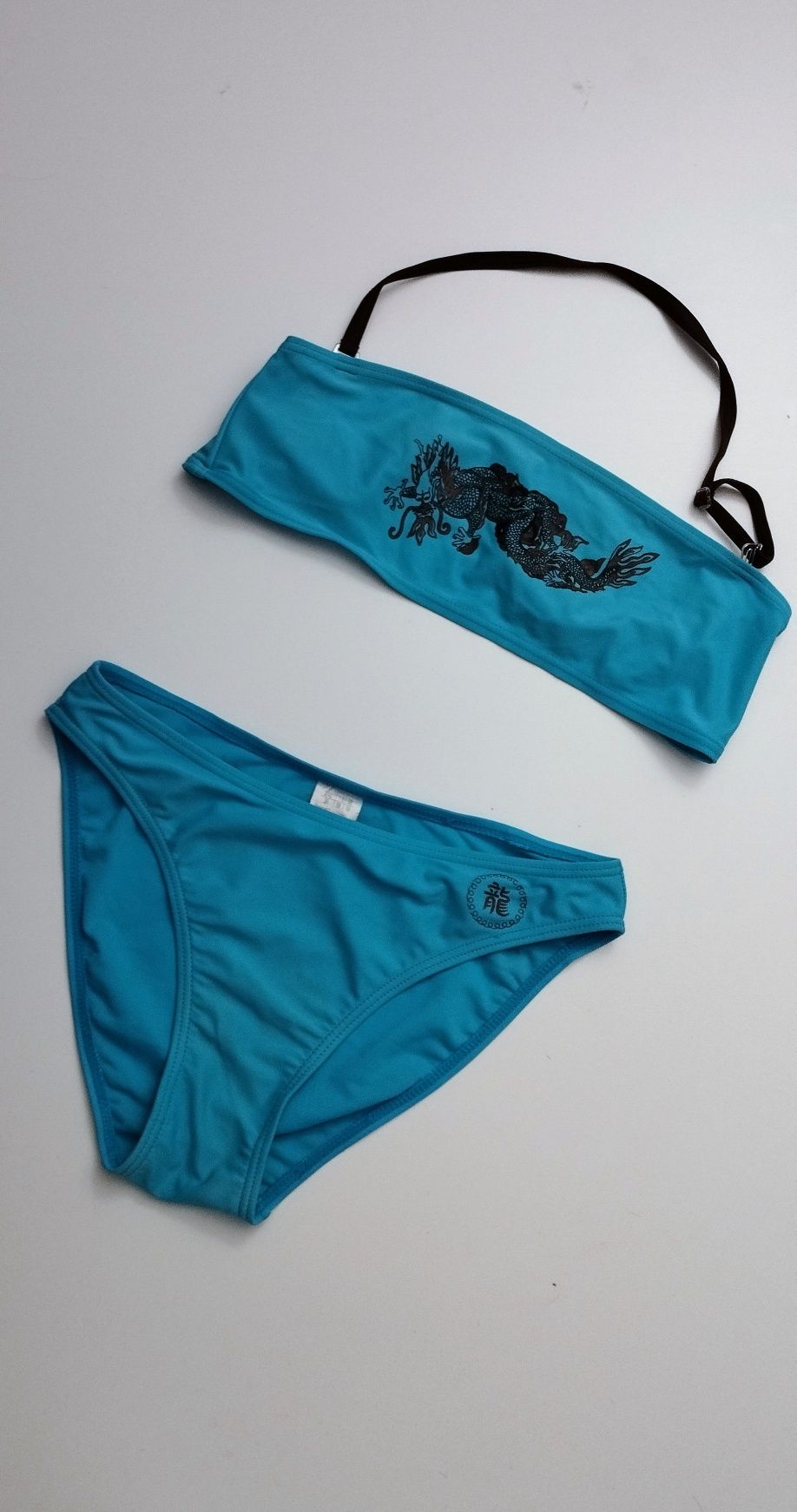 Strój kąpielowy dwuczęściowy, kostium niebieski SMOK rozmiar S
