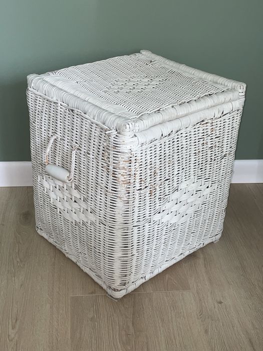 Skrzynia wiklinowa kosz z klapą Ikea