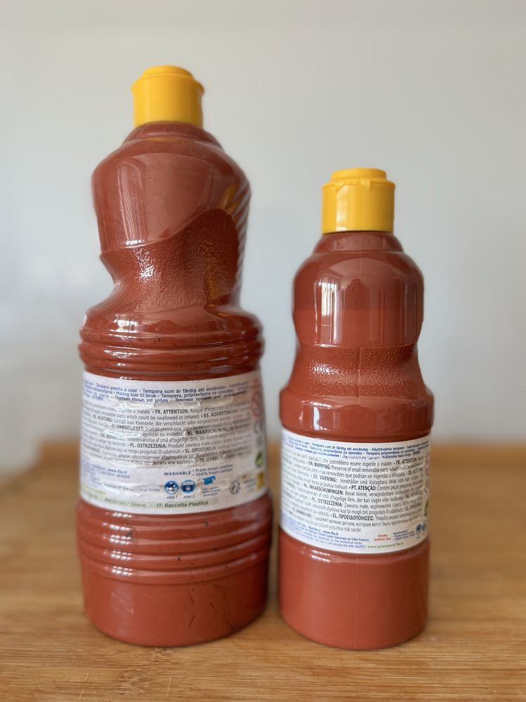 Conjunto Guaches Giotto - Castanho - 1000ml e 500ml