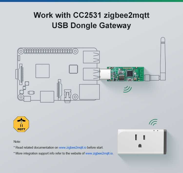 Gateway Zigbee cc2531,Sonoff NS Us, Sensore,zigbee2mqtt