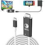 Kabel USB C do HDMI do Nintendo Switch/OLED, kabel 3 w 1 z PD 100 W
