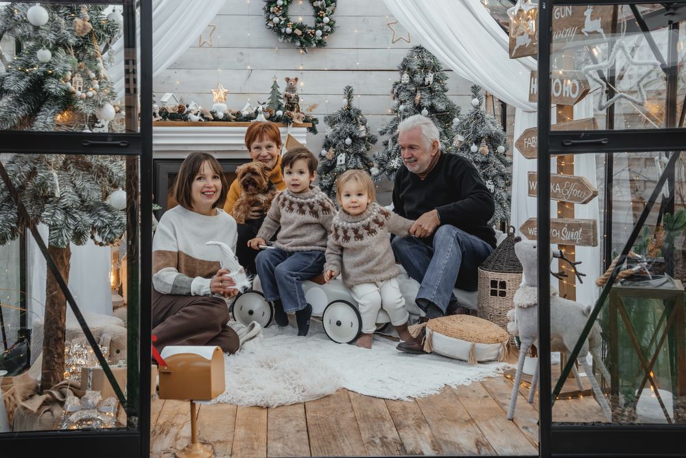 Sesje świateczne w szklarni
