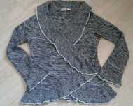 Sweter ciążowy 40/42 M/L damski wiosenny jesienny kardigan czarnobiały
