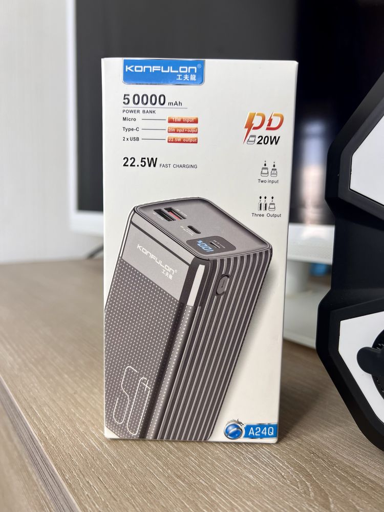 Power bank 50000. Быстрая зарядка 22.5W. Оригинал 100%