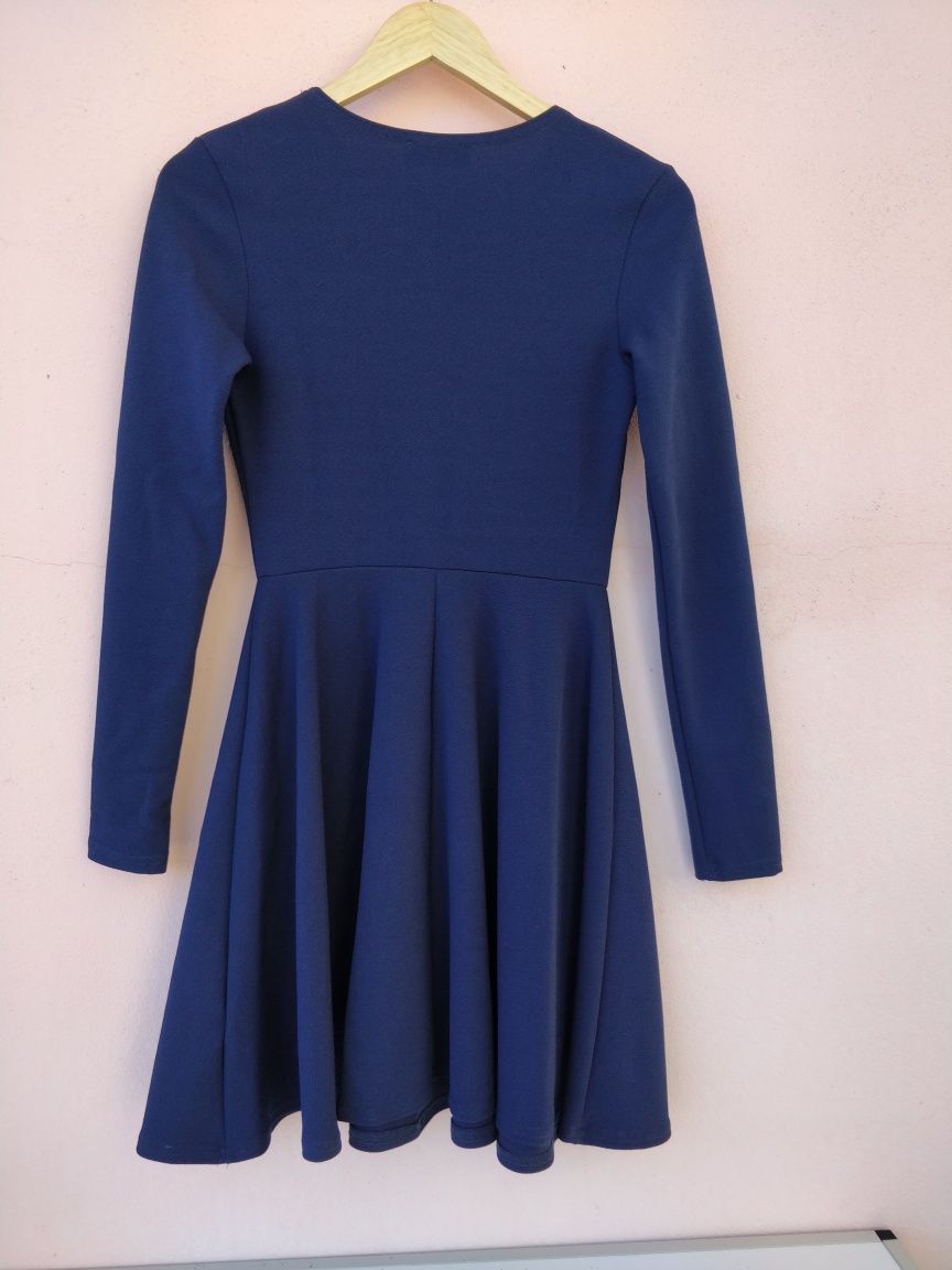 Vestido curto azul