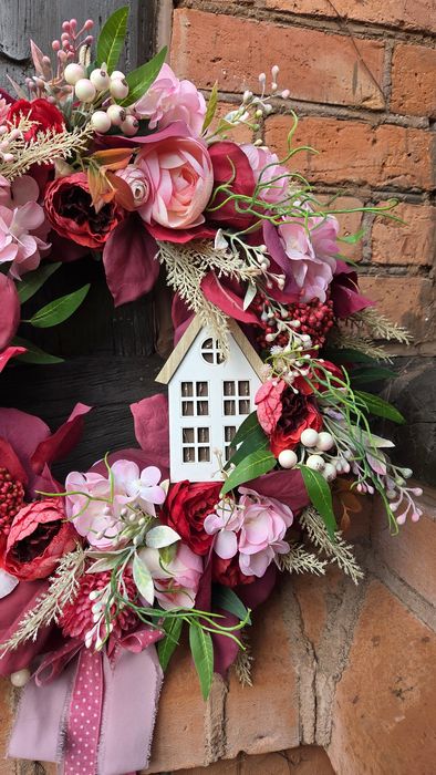 Wianek na drzwi 50 cm Dekoracja drzwi Wieniec jesienny