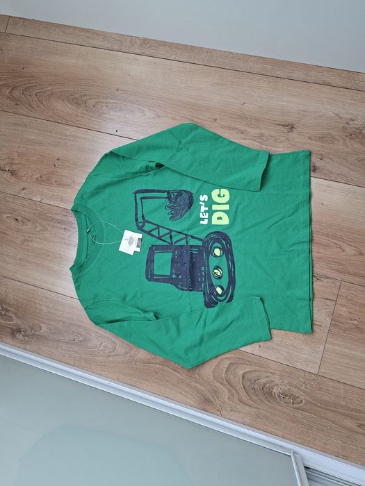 Bluzka 122 nowa cool Club smyk koparka chłopiec bawełna zielona